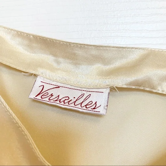 Vintage Satin Spaghetti Strap Top Cream Size Small - Picture 3 of 6